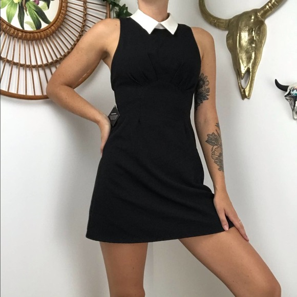 Nasty Gal Dresses & Skirts - Nasty Gal Black White High Neck Mini Dress